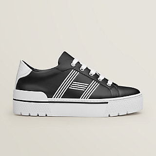 Ashlyn embossed logo store leather platform sneaker